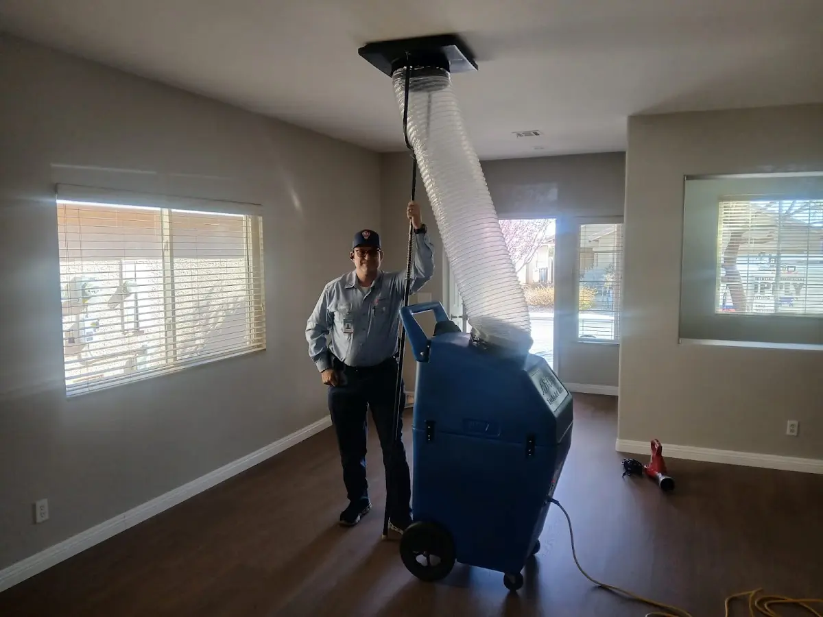 Professional Dryer Vent Cleaning work inside a Horace home